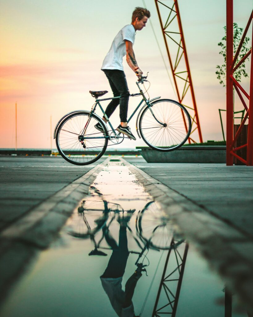 desplazarse en bicicleta