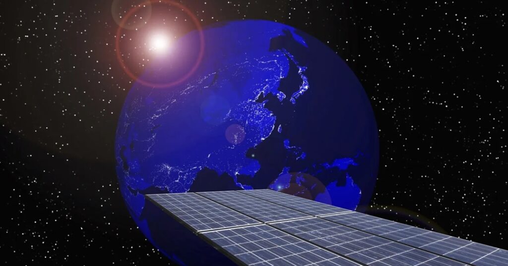 Panel solar espacial