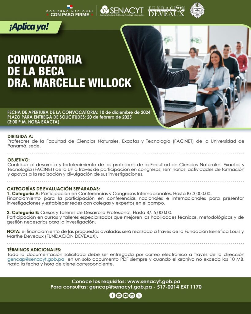 Convocatoria de la beca Dra. Marcelle Willock
