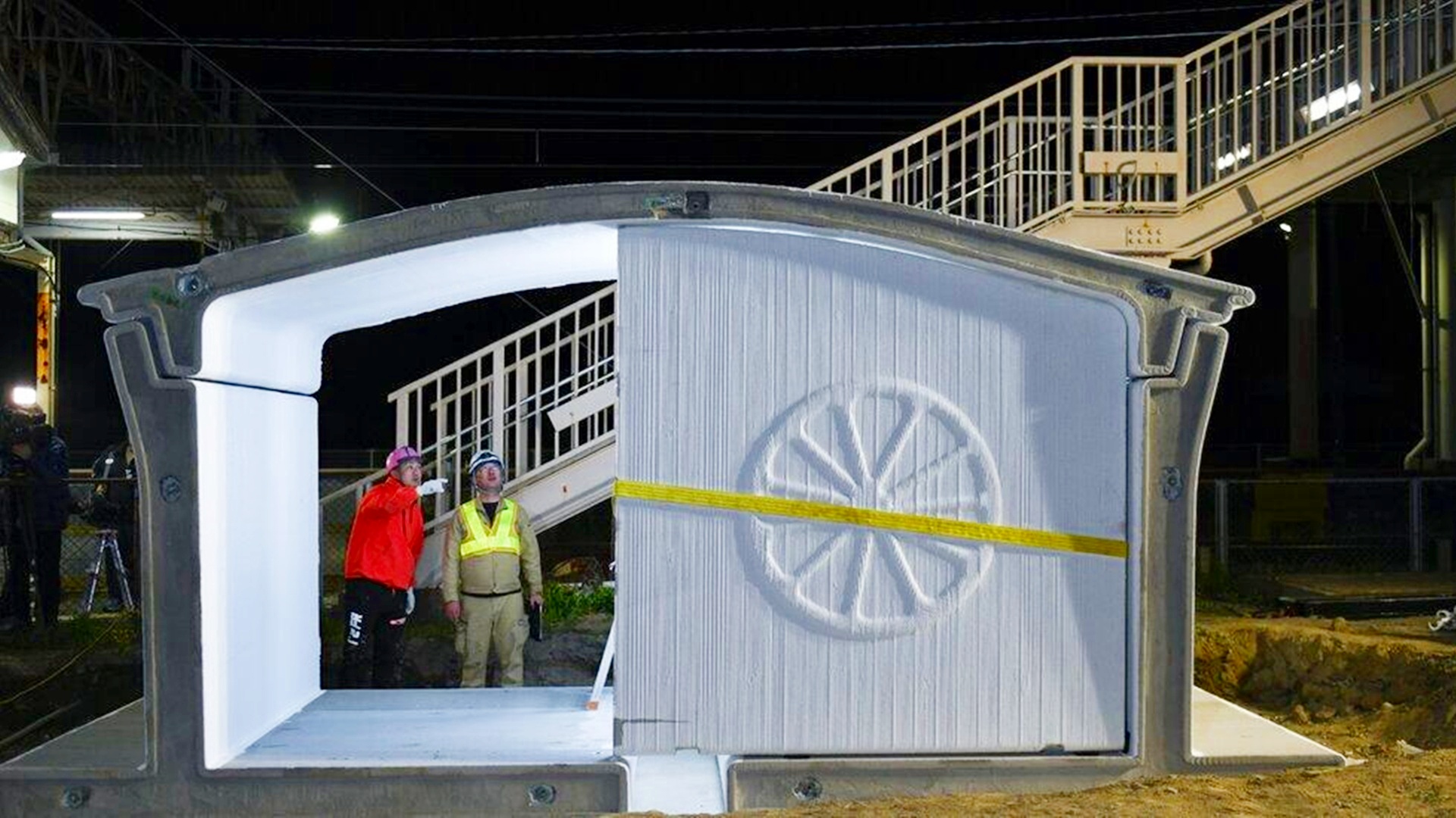 Estación de tren 3D en Hatsushima