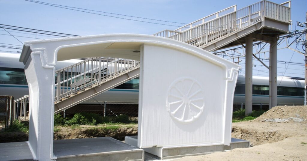 Estación de tren 3D en Hatsushima