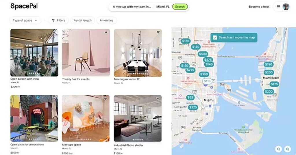 Spacepal Airbnb eventos